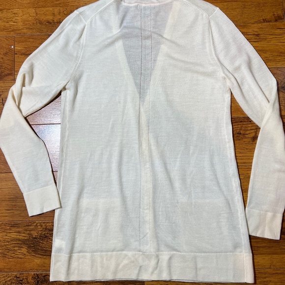 Gap Extra Fine Merino Wool Button Long Cardigan Off White/Ivory Size M - Picture 5 of 6